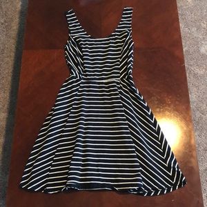 Black and white target dress